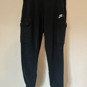 Nike Kids Black Joggers with Pockets